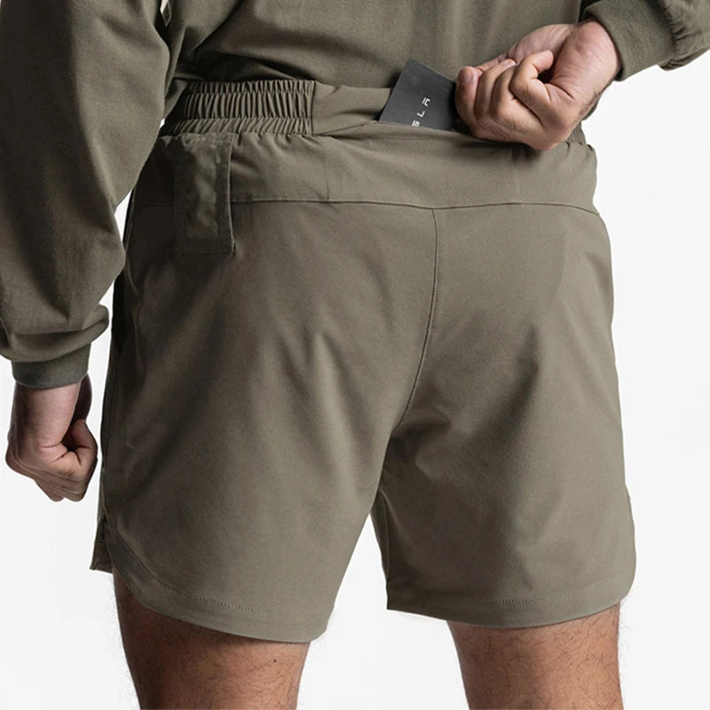 Pantalón Corto Deportivo para Hombre – Secado Rápido, Múltiples Bolsillos | Running y Gym